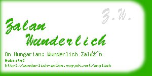 zalan wunderlich business card